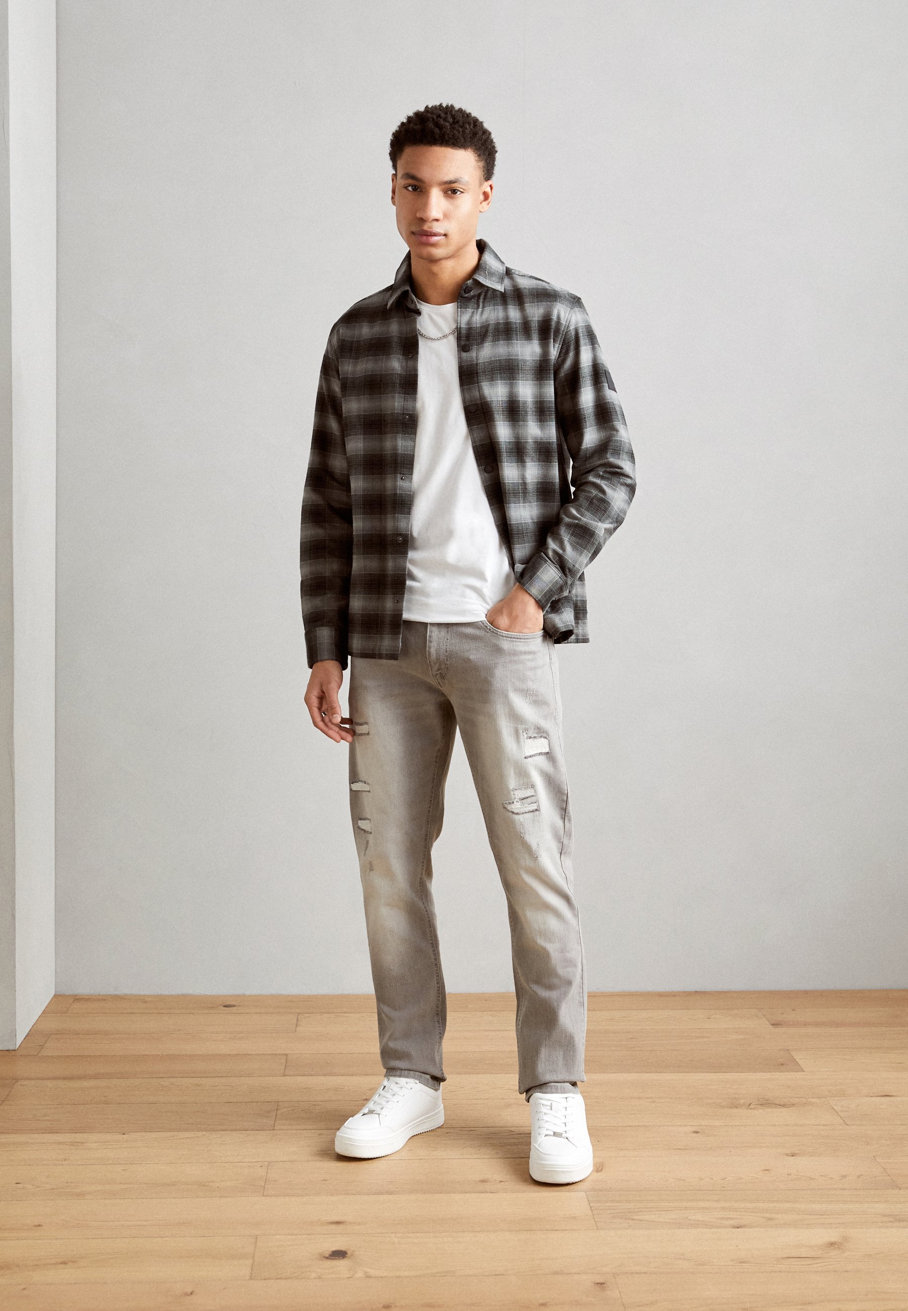 INDICODE JEANS Slim fit jeans - lichtgrijs