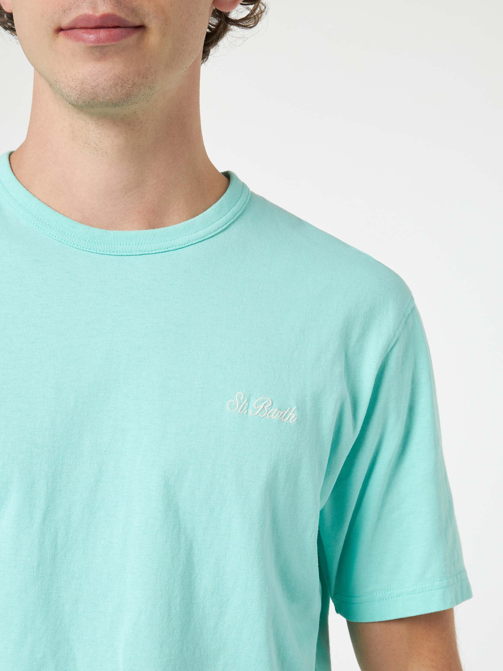 Camiseta de punto de algodón verde salvia para hombre de Dover con St.