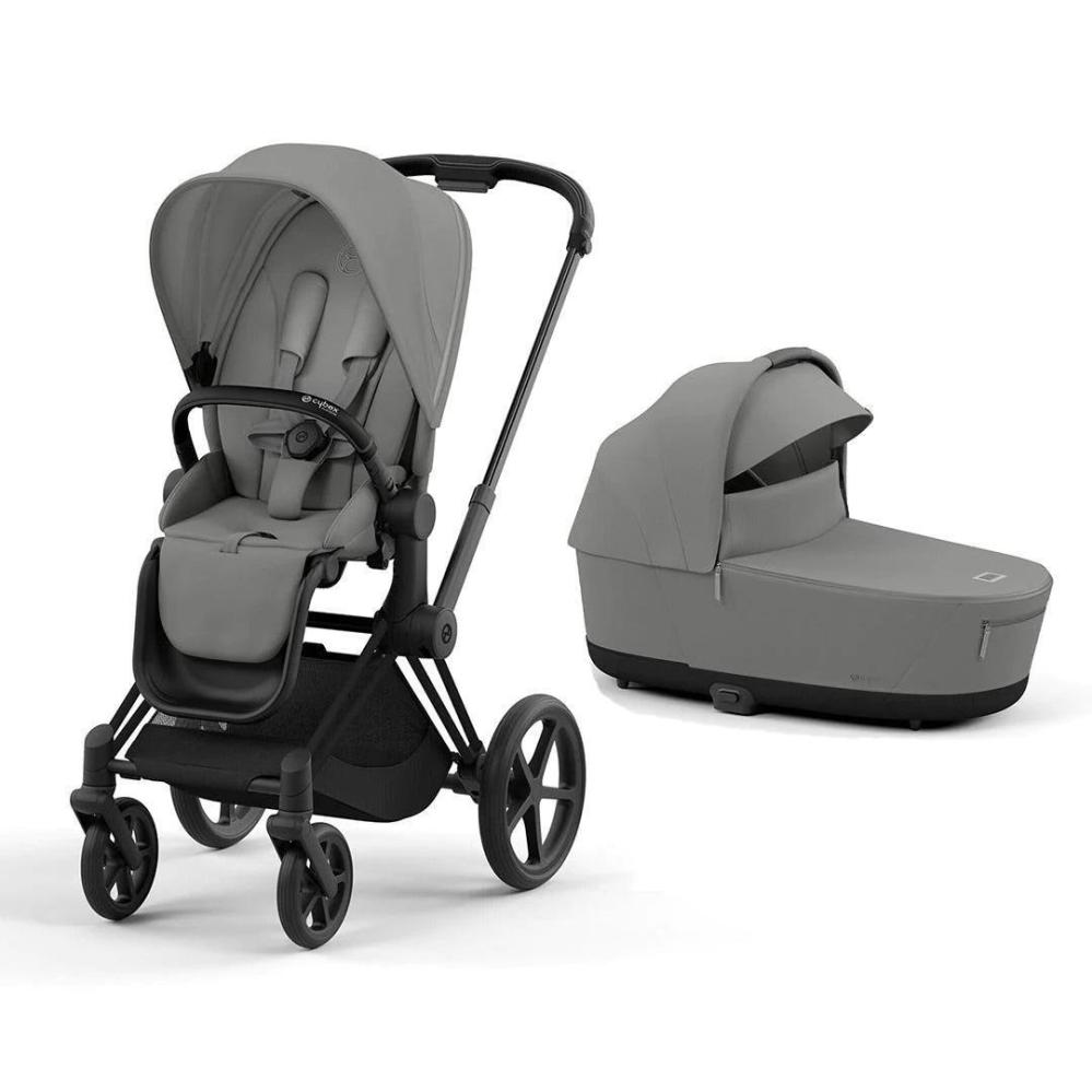 Zestaw spacerowy Cybex Priam V4 Mirage Grey, rama matowa czarna