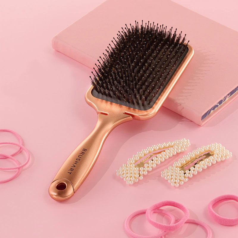 Escova de cabelo tipo pá com cerdas de javali BrushArt