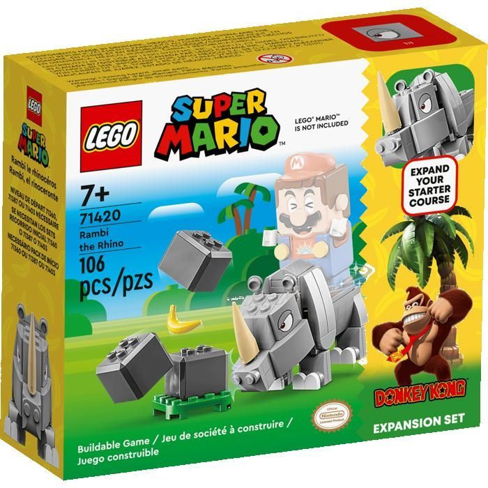 LEGO Super Mario 71420 Rambi the Rhino Expansion Set Gifts Toys Collectibles 7+