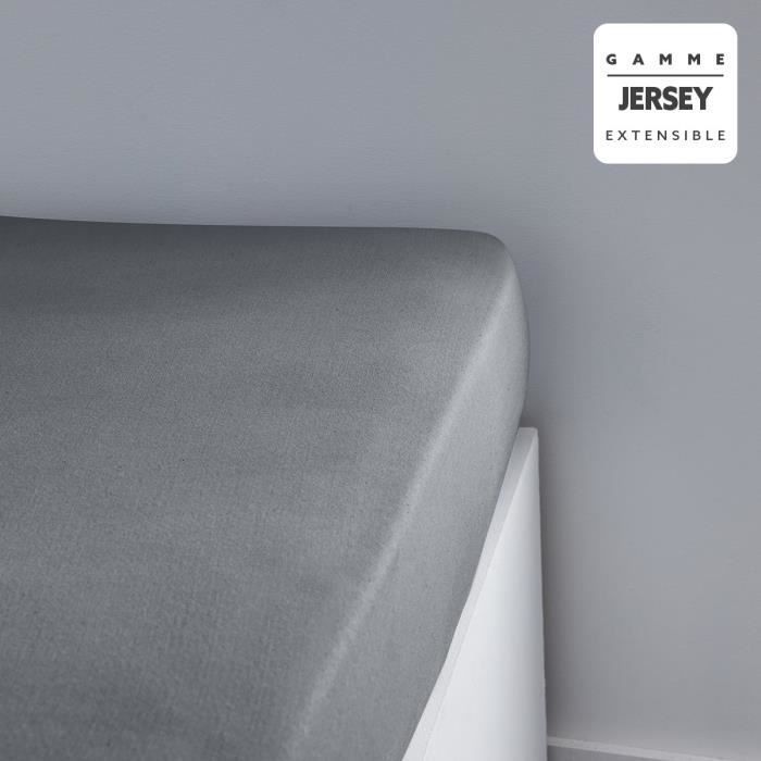Sábana bajera ajustable TODAY Essential - 140 x 190+25 cm - Individual - 100% algodón jersey - Acero