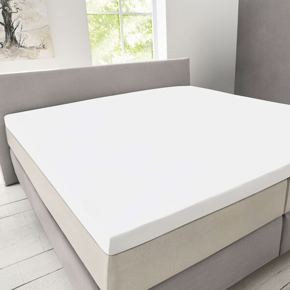 Superzacht hoeslaken voor matrastopper, 180-200 x 200-220 cm, wit