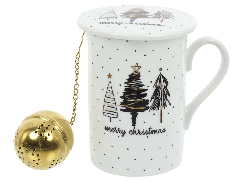 Kubek Christmas Glam NBC z zaparzaczem w opakowaniu prezentowym 280 ml