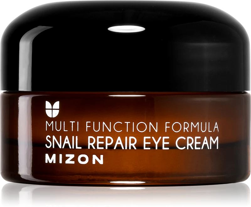 Creme para os olhos regenerador multifuncional Mizon com fórmula de baba de caracol e extrato de baba de caracol.