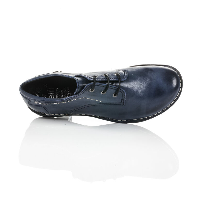 Damskie niebieskie buty sznurowane / buty typu derby