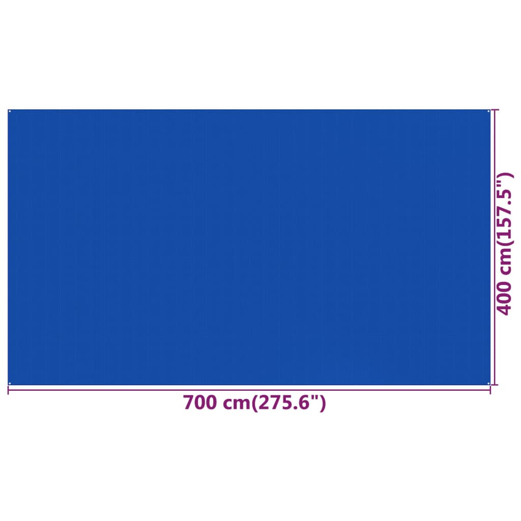 Tapis de tente Vidaxl en PEHD 400x700 cm