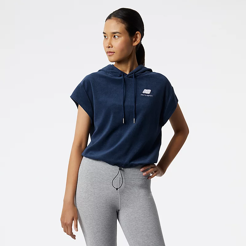 Femme NB Essentials Endless Dayz SS Hoodie in NATURAL INDIGO