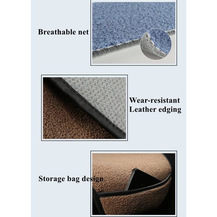 Funda para asiento de coche - PZCC - Lana de cordero - Protección universal - 1 funda trasera - Gris