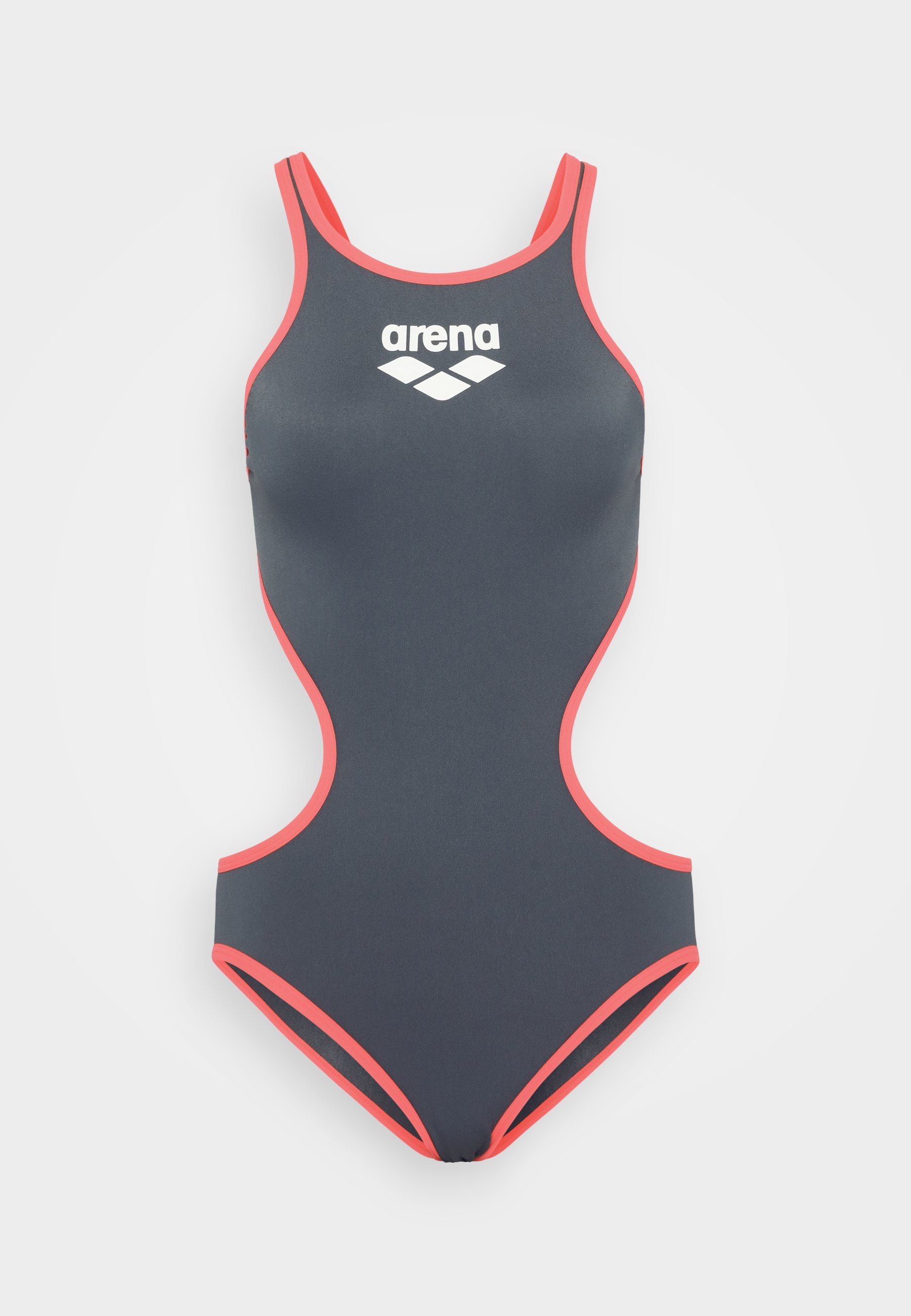 Arena ONE BIGLOGO ONE PIECE - Badedrakt - asphalt/fluo red