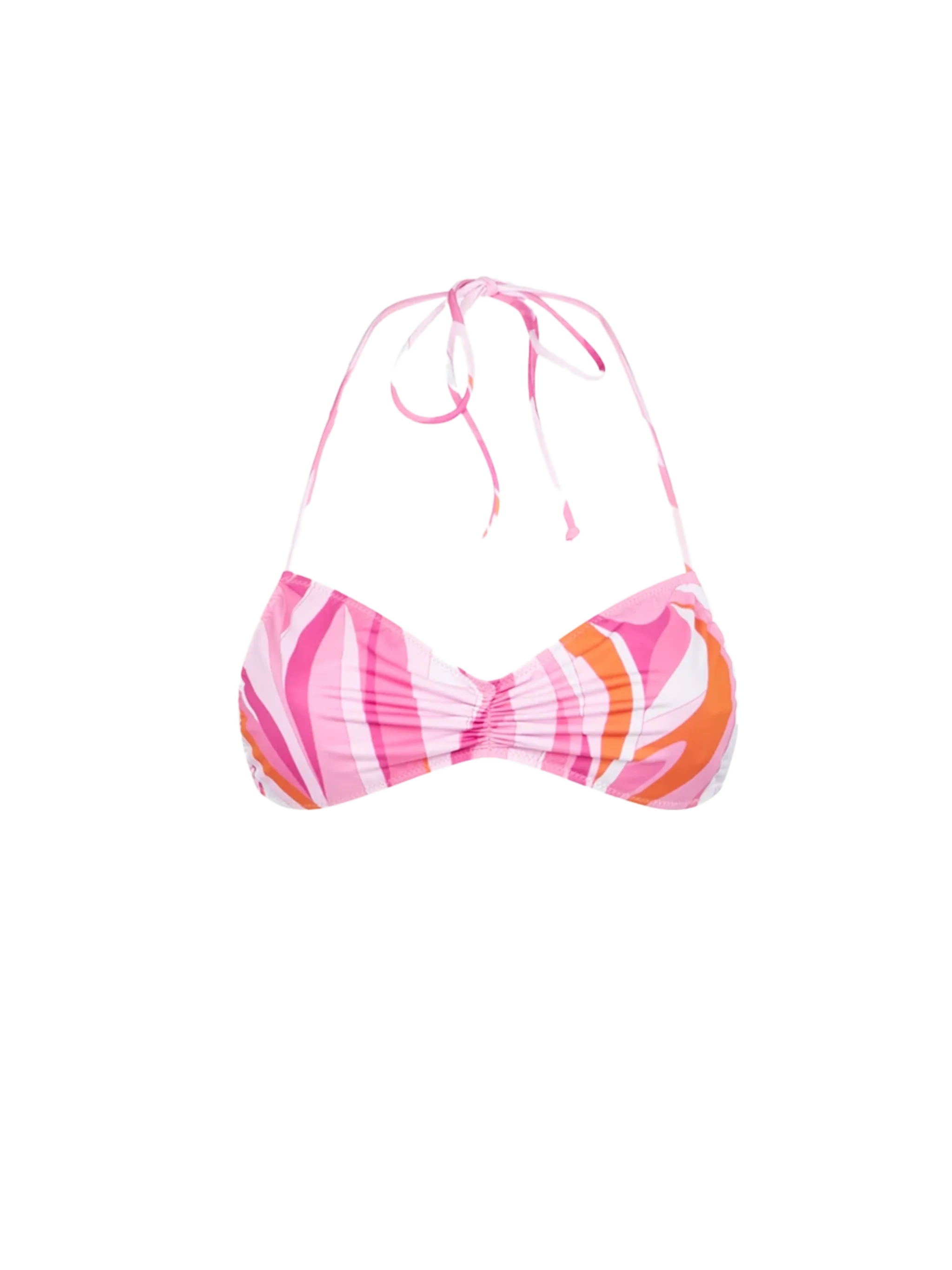 Dames bandeau top met golvenprint