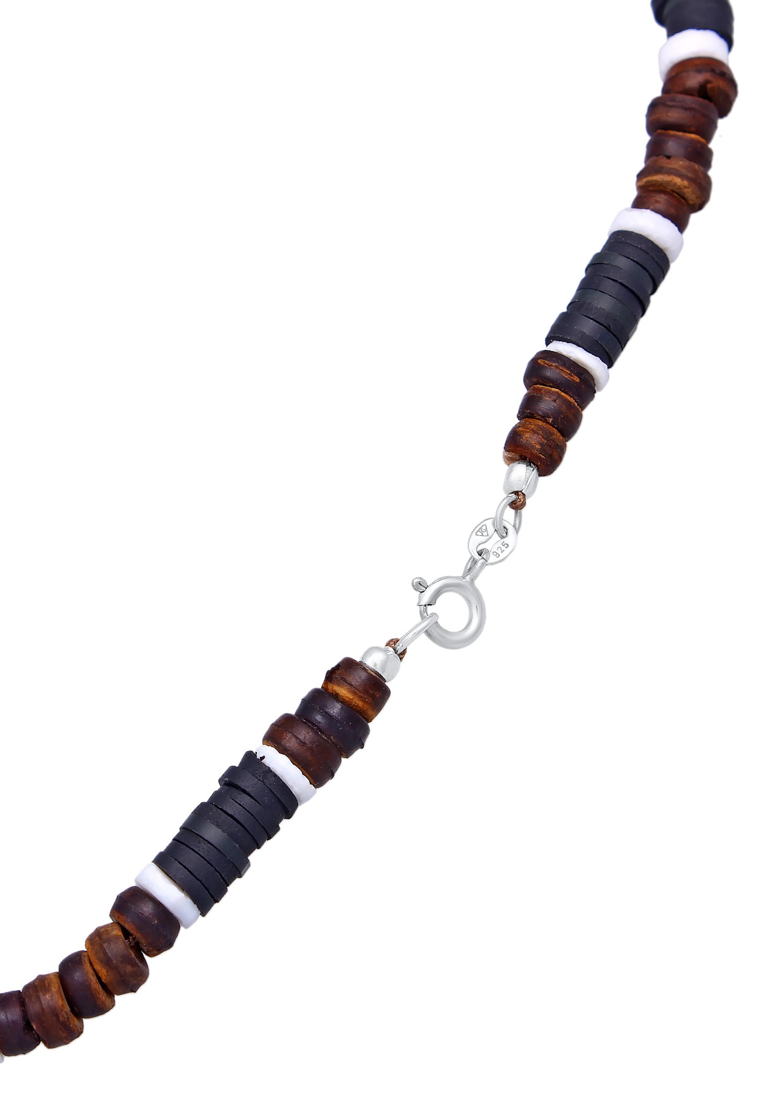 KUZZOI Hommes Heishi Perles Vintage Surfer en argent sterling 925
