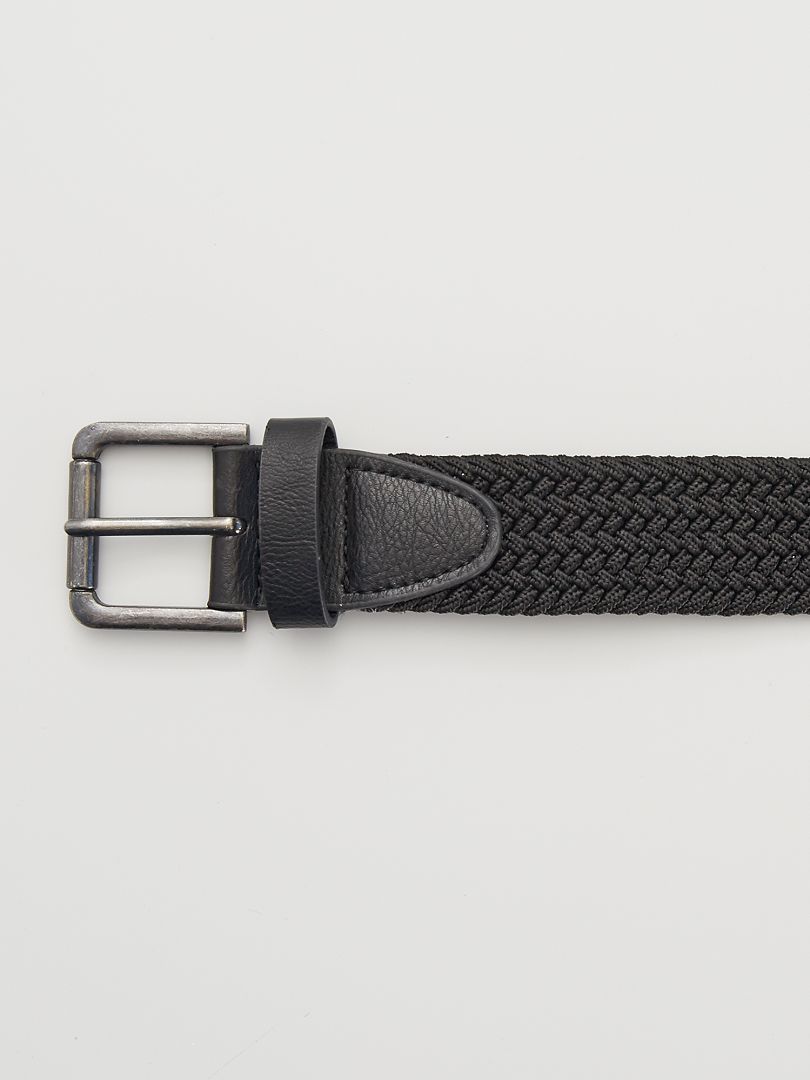 Elastische geweven riem - Zwart