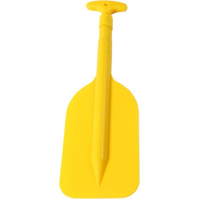 Remo telescópico para adolescentes, remo ajustable para canoa infantil, accesorio para deportes acuáticos con asa, amarillo.