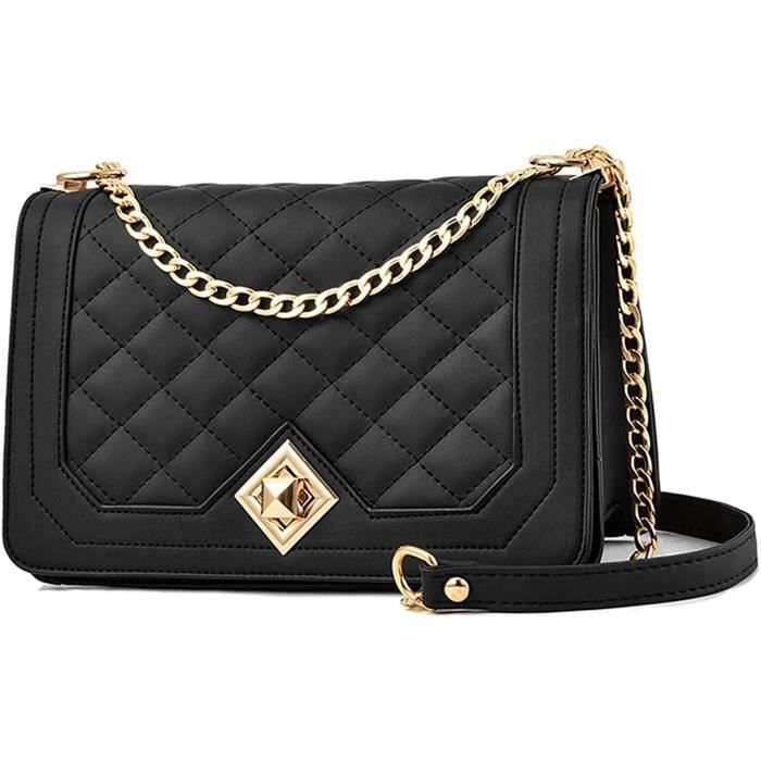 Bolso de hombro de piel sintética, bolso de mano para mujer con cadena, bolso de hombro, bolso tote