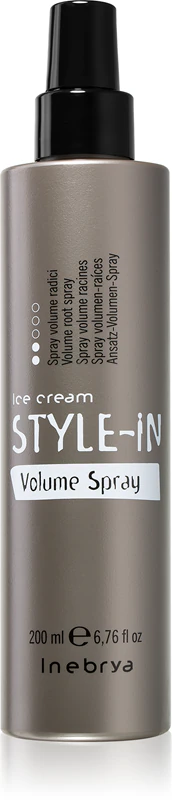Spray de cabelo Inebrya Ice Cream Style-In que adiciona volume desde a raiz.