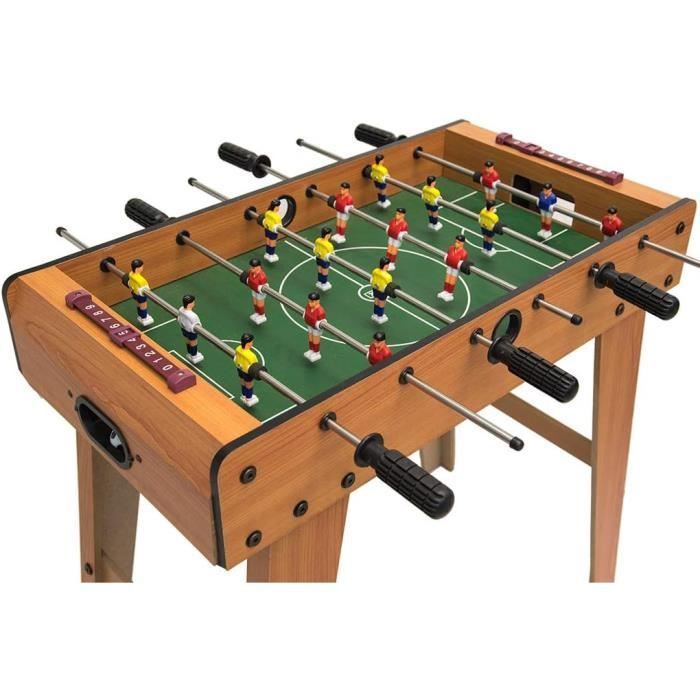 Futbolín – Juegos de cafetería – Mesa de futbolín de madera para adultos/niños, mini mesa de futbolín con 2 marcadores