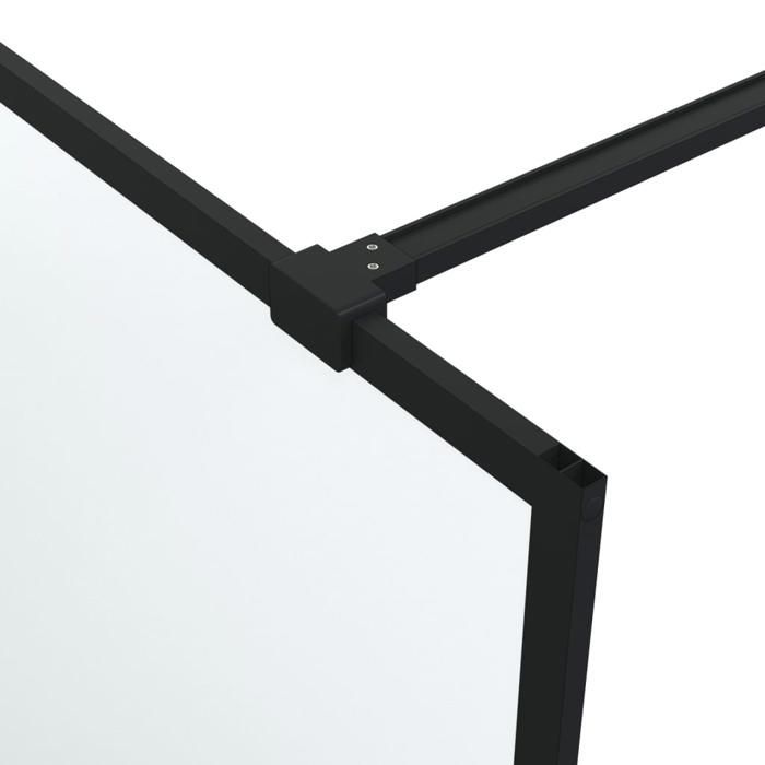 vidaXL Shower Screen, Partition, Shower Enclosure, Bathroom Interior, Splash Resistant, Black, 90x195 cm, 152111