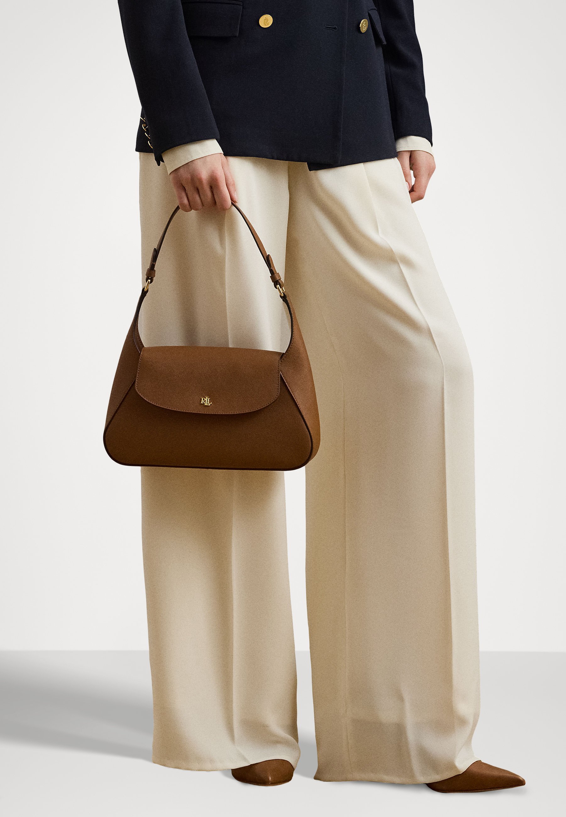 Lauren Ralph Lauren CROSSHATCH MEDIUM SCHYLAR SCHULTERTASCHE - Handtasche - Lauren Tan