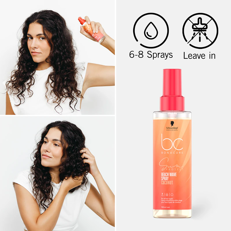 Schwarzkopf Professional BC Bonacure Sun Protect Beach Waves Spray voor een beachy look.