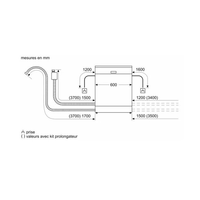Siemens vaatwasser 59,8 cm, 14 couverts, 42 dB, volledig geïntegreerd - SX63HX16CE
