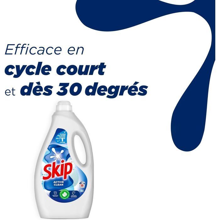 Detergente líquido Active Clean para ropa: limpieza impecable, frescura duradera, elimina las manchas sin dañar los tejidos, 28 lavados.