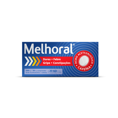 Melhoral Melhoral-tabletit kuumeeseen ja flunssaan 20 tablettia 20 tablettia