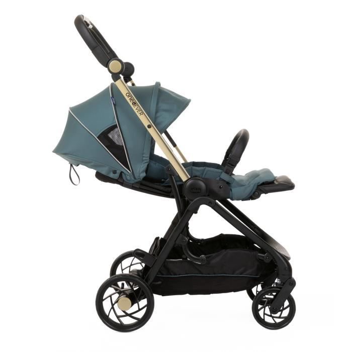 Cochecito Chicco One4Ever Green Gem City - Asiento reversible - Ruedas grandes - Peso: 7,9 kg
