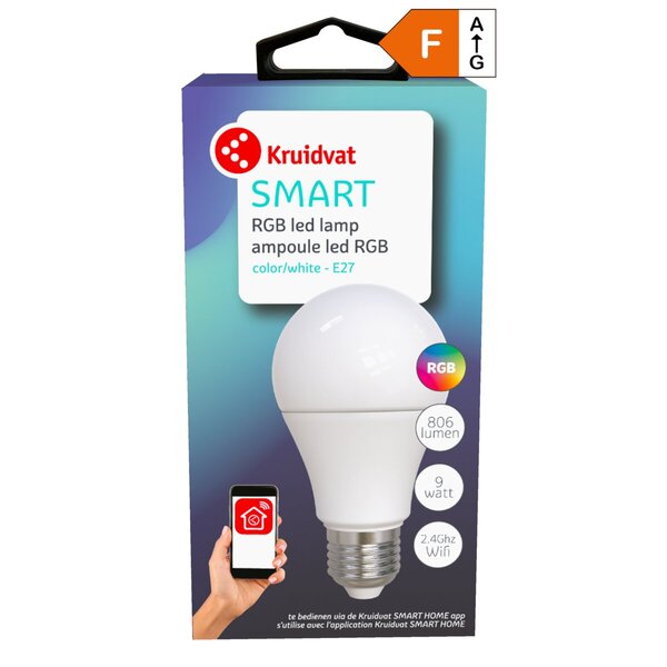 Lámpara LED RGB Kruidvat Smart A60 E27 806LM<br>