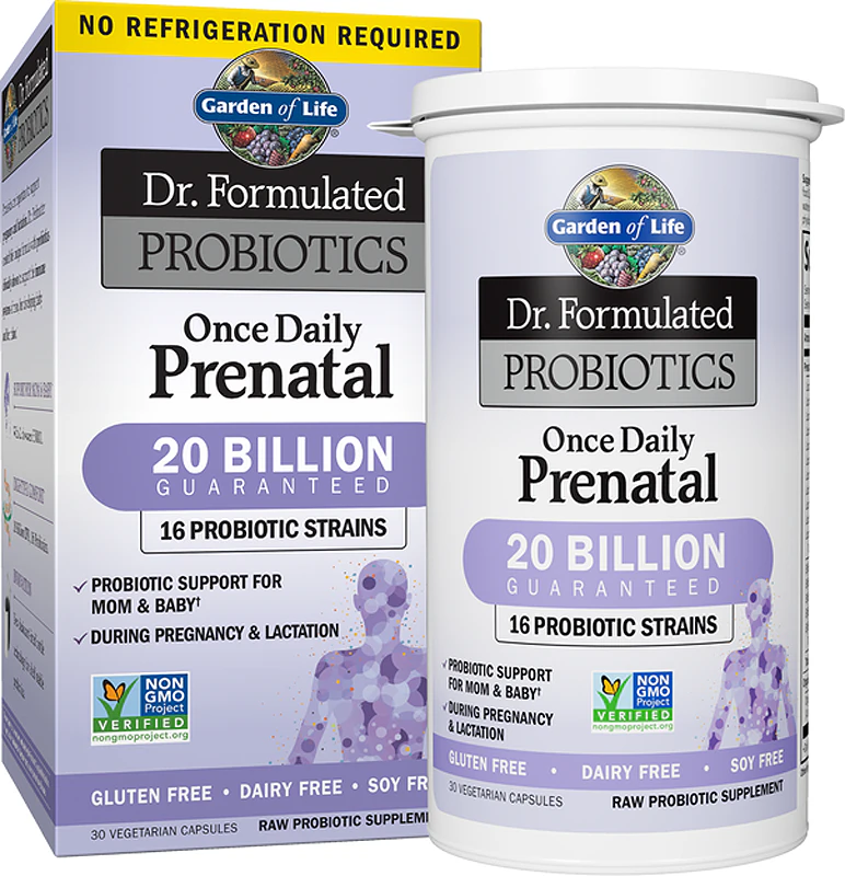 Garden of Life Dr. Formulated Probiotics is een voedingssupplement met probiotica voor zwangere vrouwen, vrouwen die borstvoeding geven of vrouwen die een zwangerschap plannen.
