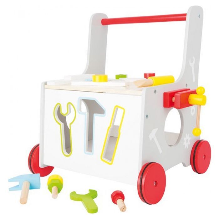 Wooden Tool Walker for Children 12 Months and Up - Unisex - White