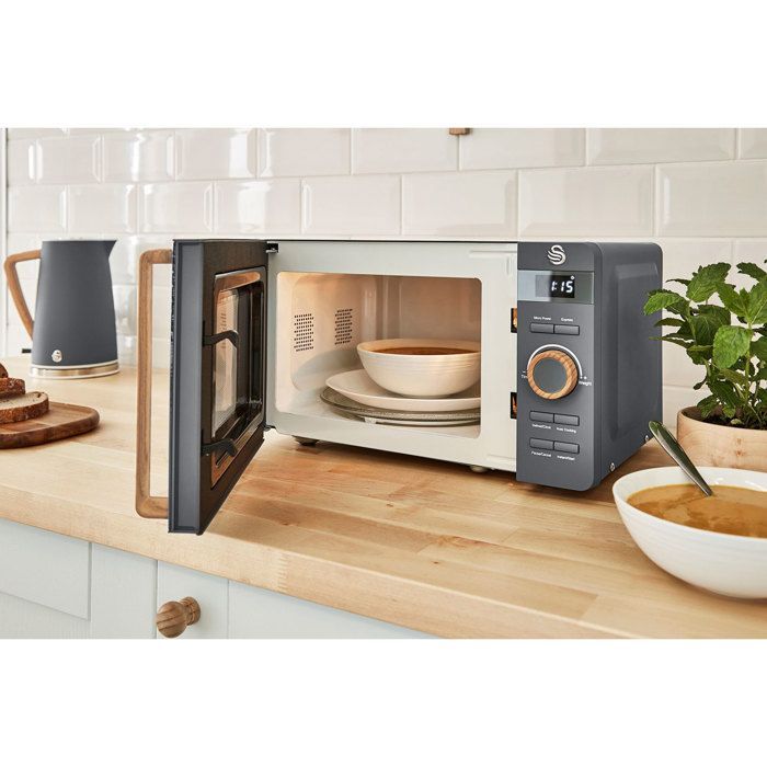 Digital Microwave 20L Modern Design Nordic SWAN SM22036GRYNEU 800W Gray