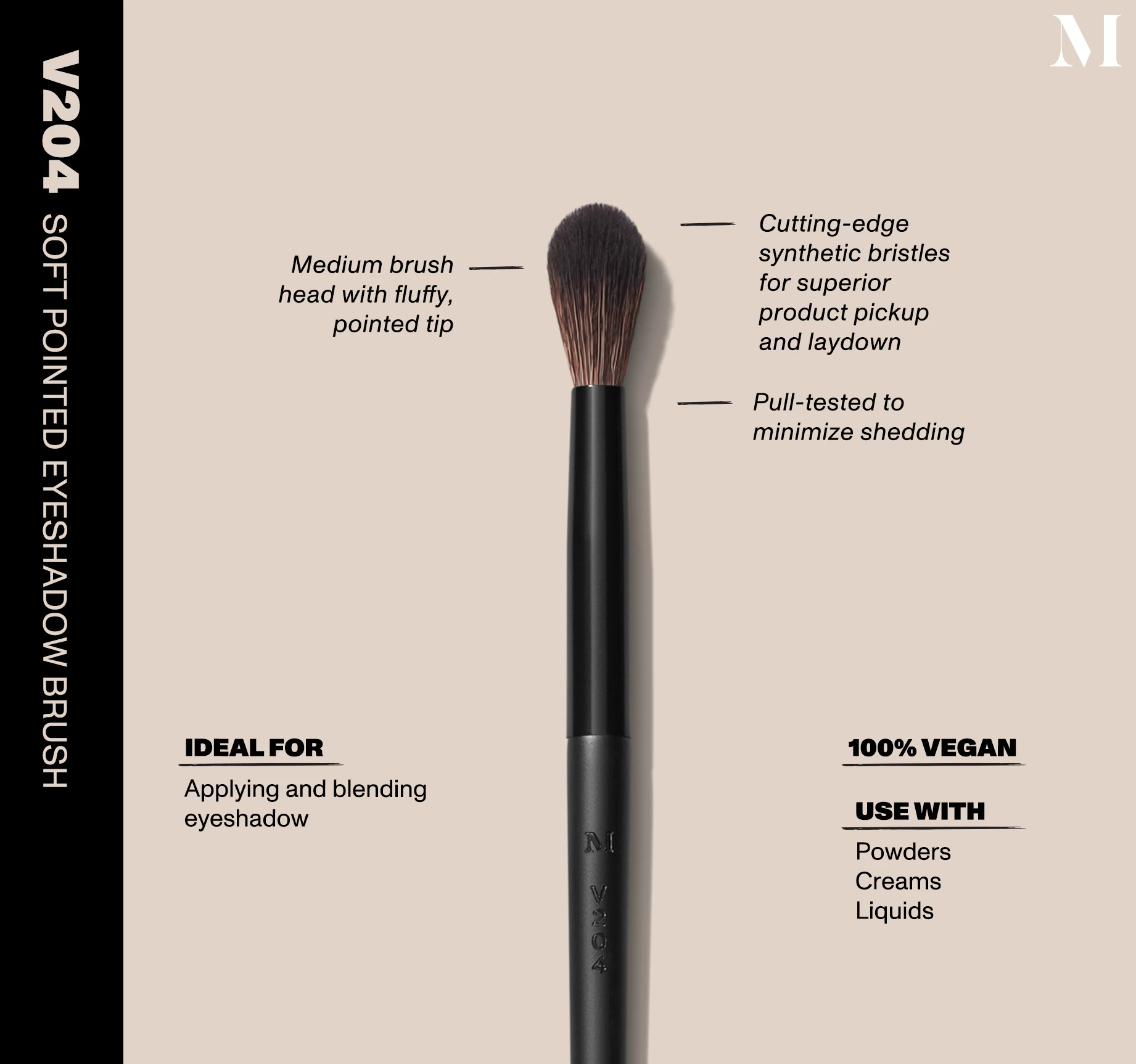 Pędzel do cieni do powiek V204 Soft Pointed - Morphe
