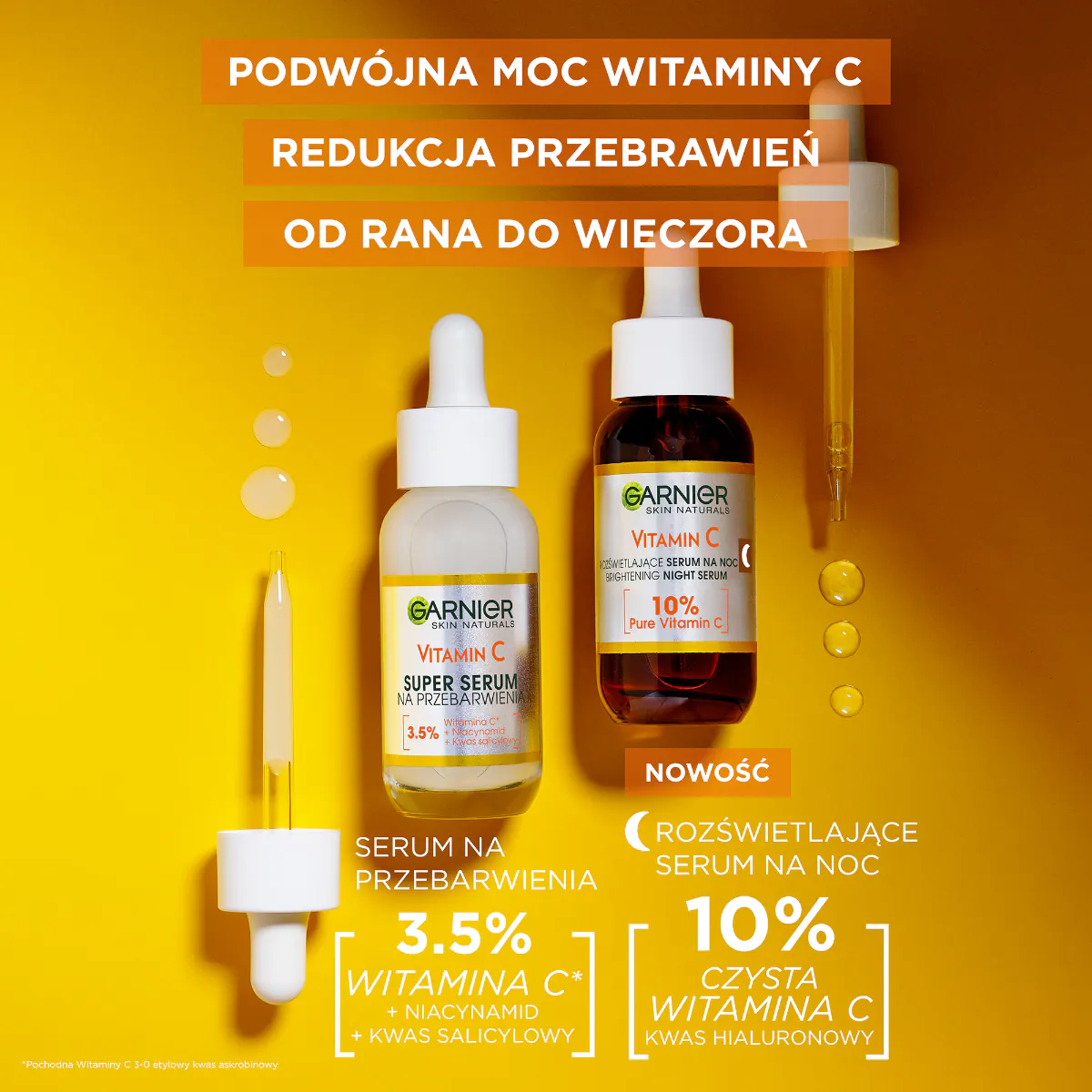 Garnier Skin Naturals Witamina C Rozświetające serum na noc