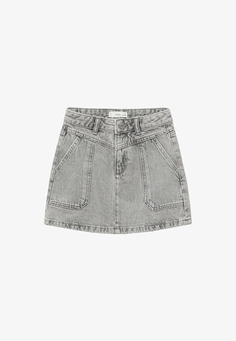 Mango Kids A-lijn rok - grijze denim