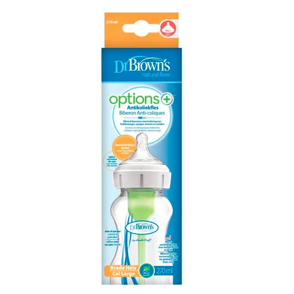 Dr. Brown's Options+ steklenička proti kolikam s širokim vratom 1+M<br>270 ml