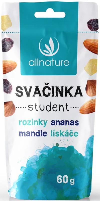 Allnature Student uzkodu maisījums ar riekstiem un žāvētiem augļiem