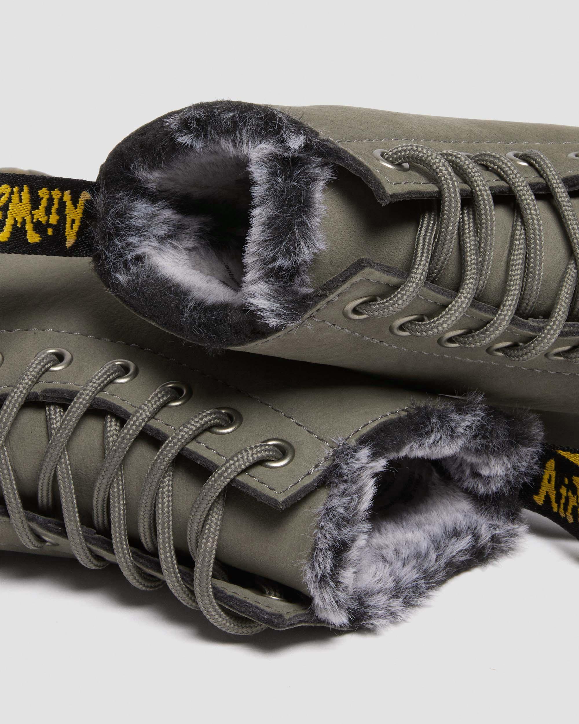 1460 Serena Faux Fur Lined Nubuck Lace Up Boots
