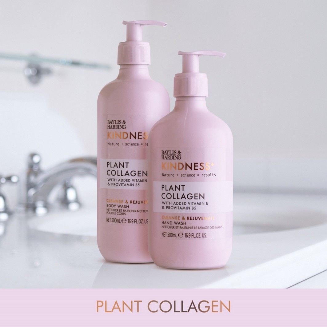 Baylis & Harding Kindness+ dušas želeja ar augu izcelsmes kolagēnu – 500 ml