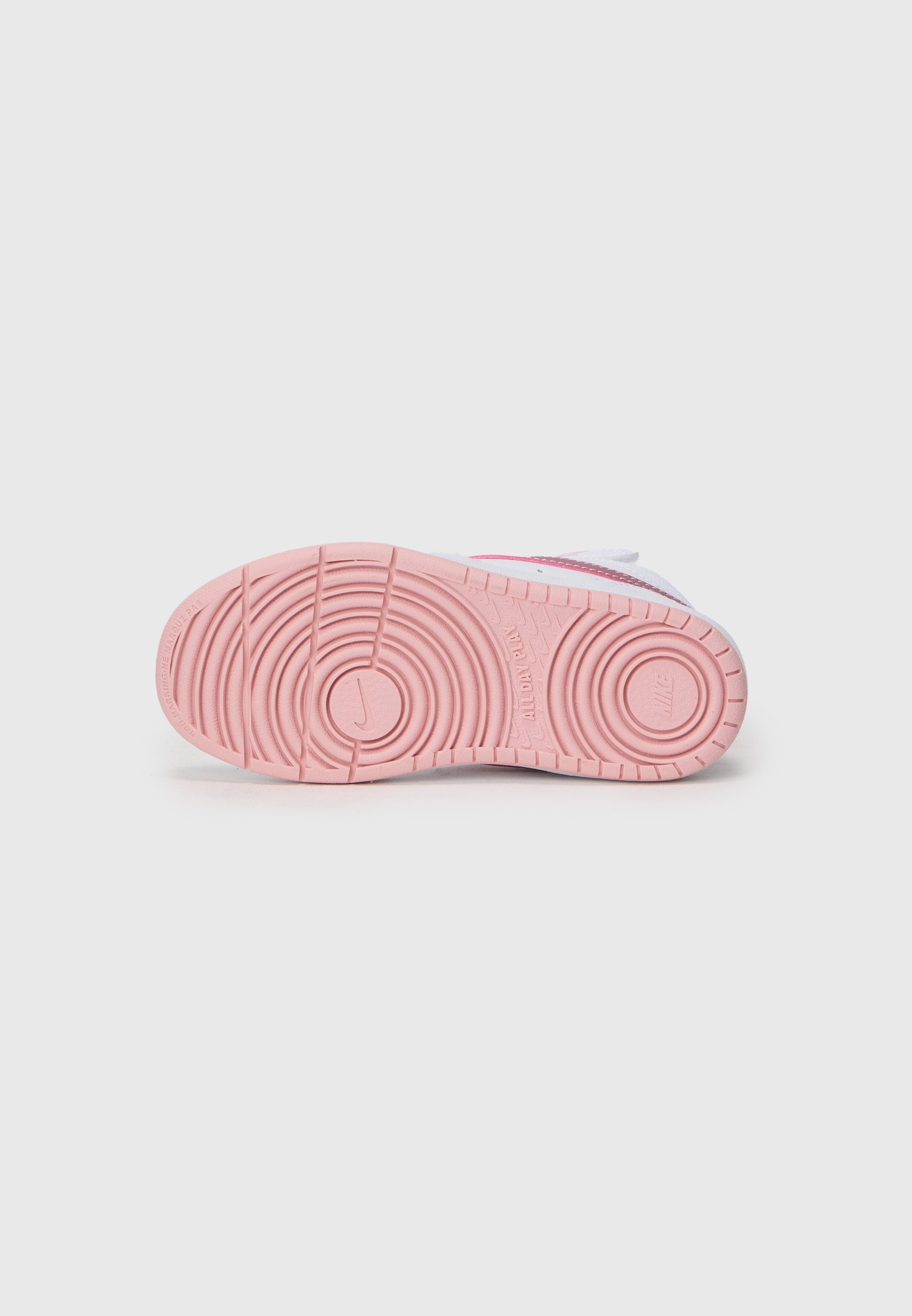 Nike Sportswear COURT BOROUGH MID UNISEX - Scarpe da ginnastica alte - bianco/rosa lucido