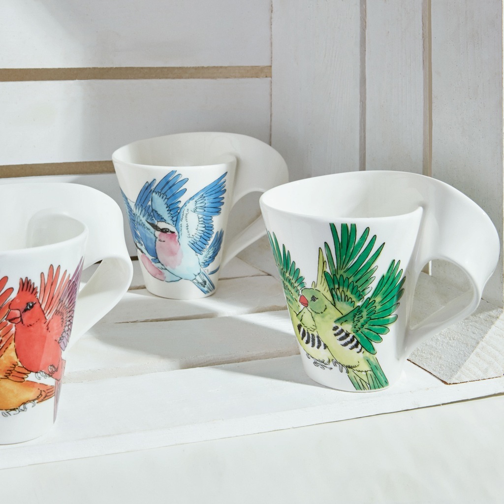 Villeroy & Boch krūze ar rokturi (dāvanu kastīte) NewWave Caffè Lilac Breasted Roller - 1 gab.