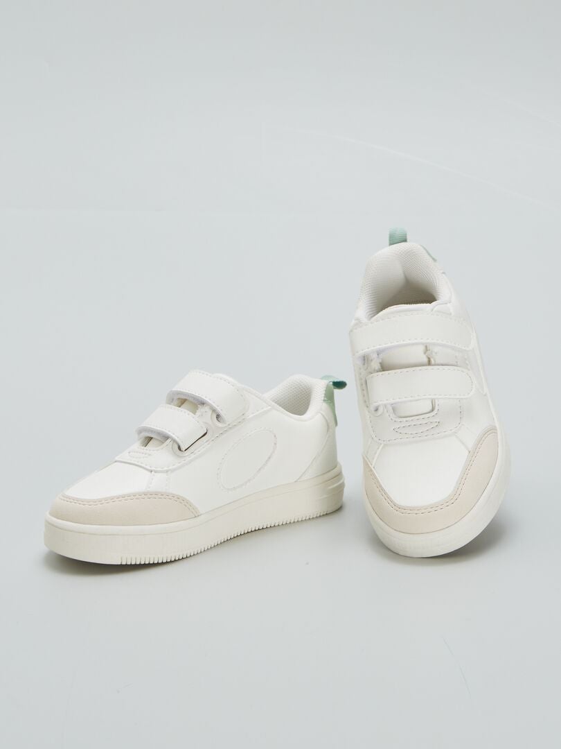 Modieuze sneakers met klittenbandsluiting - wit