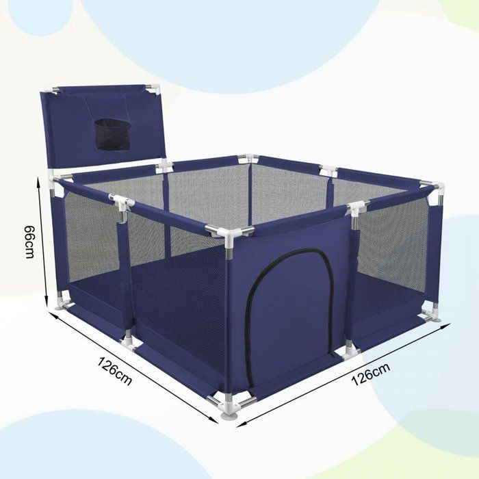 MIPAN. Parque infantil modular para bebé - Parque infantil plegable - Parque infantil para bebé - Con pelotas + ventosa - Azul