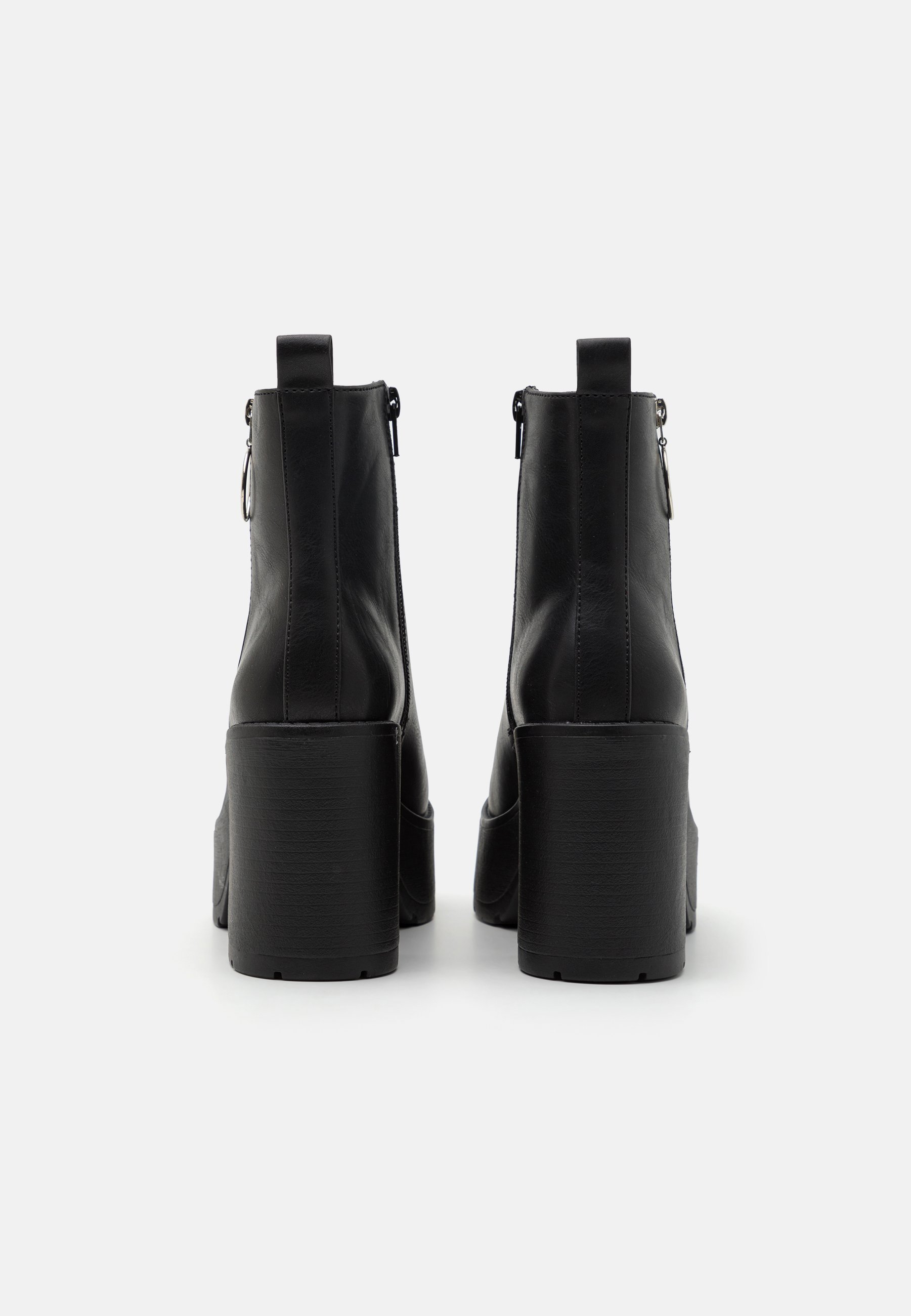 Even&Odd Wide Fit Platform enkellaarsjes - zwart