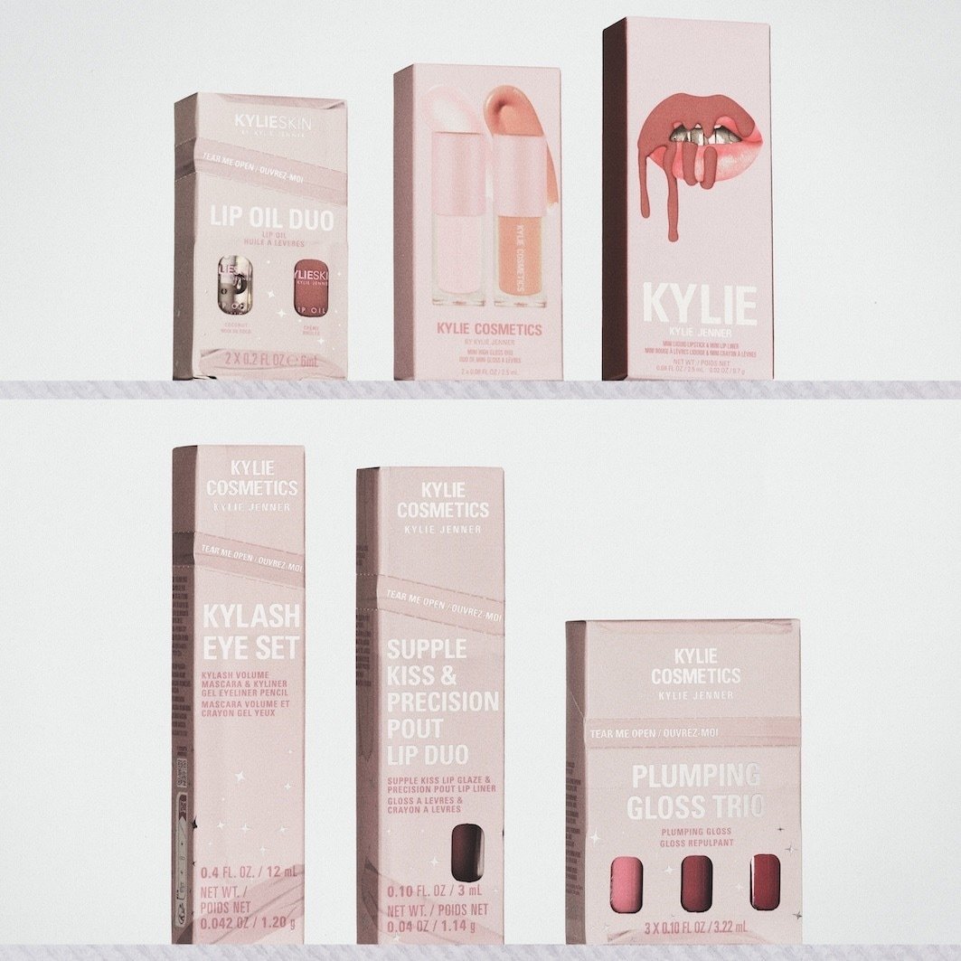 KYLIE SKIN lūpų aliejaus duetas – būtinas Kalėdų leidimas – kokosas ir šampanas