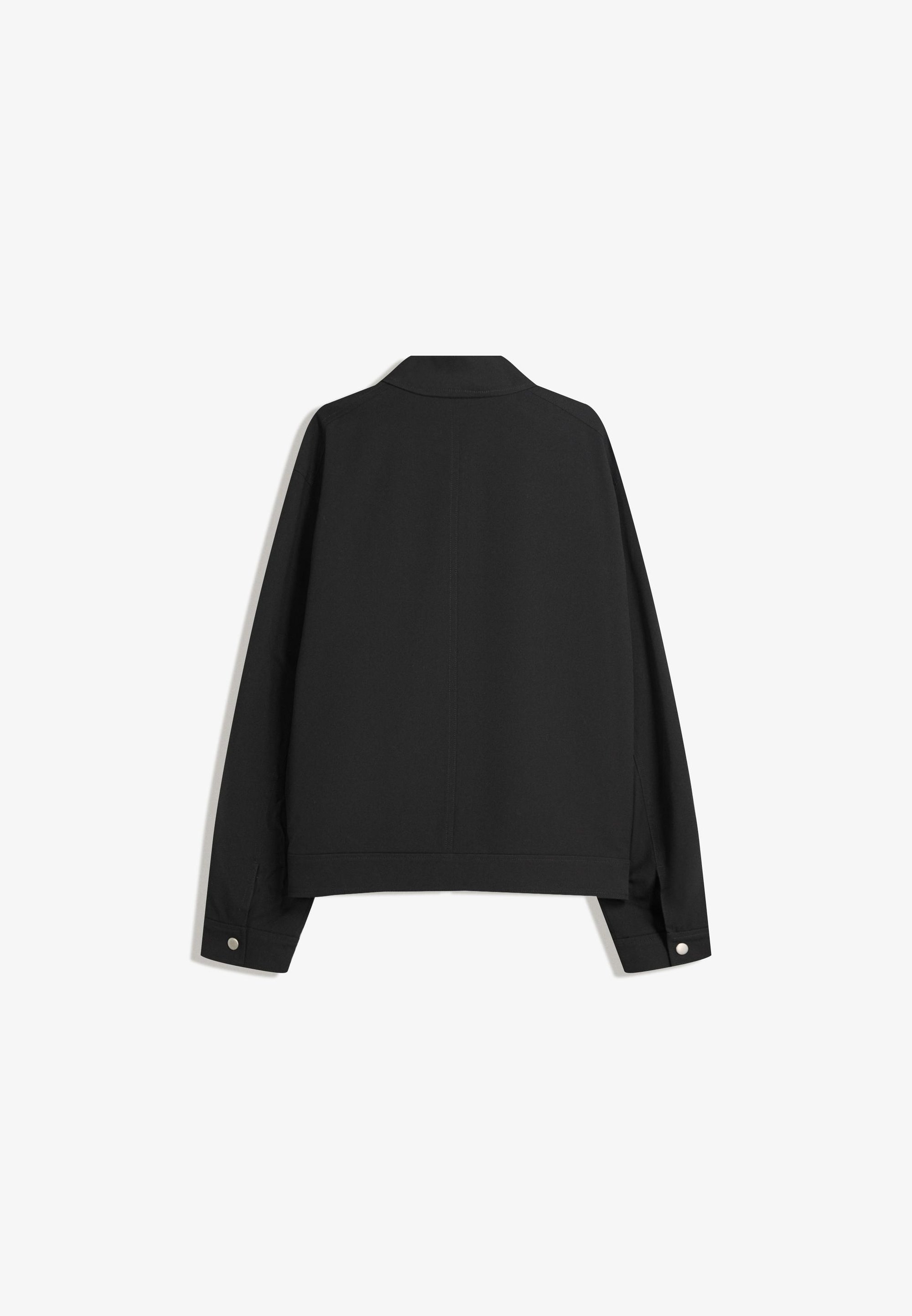 Bershka OVERSHIRT MET RITS - Licht jack - zwart