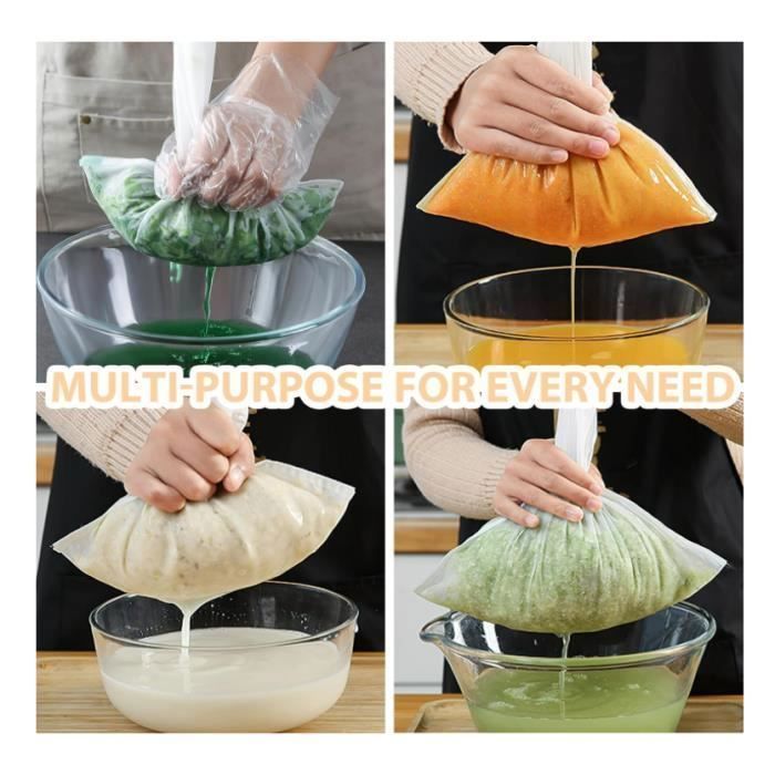 Sacchetti filtro riutilizzabili a maglia fine per la preparazione del caffè, varie misure, in poliestere resistente, con coulisse, filtro permanente per caffè.