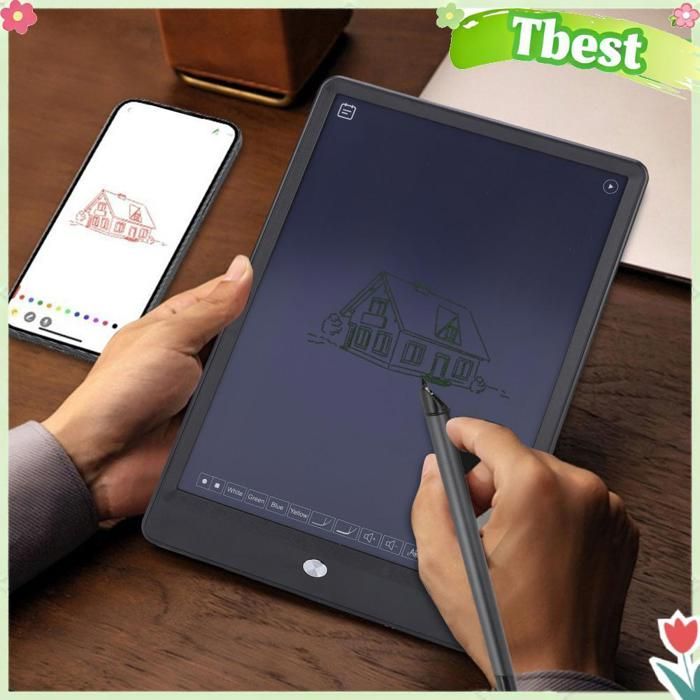 Tbest Smart Drawing Tablet, Electronic Writing Board with Pen, Bed Linen