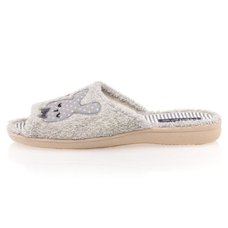 Pantuflas grises para mujer