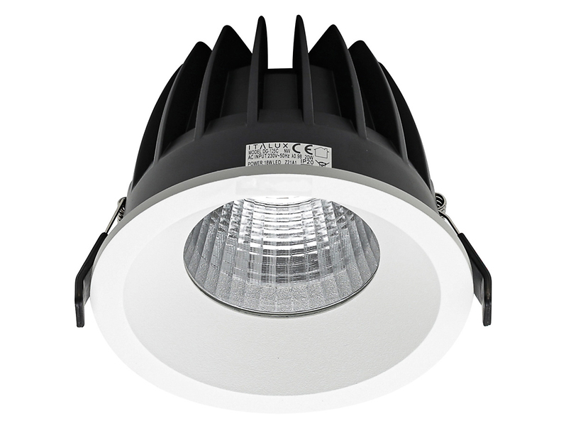 Lampa sufitowa wpuszczana Rezzo LED aluminiowa 13,8 cm biała